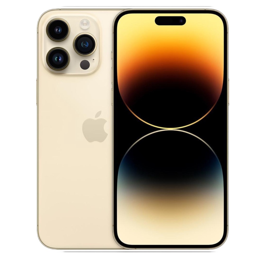 gold Apple iPhone 14 Pro Max 128GB | unlocked | grade A | box + charger + cases